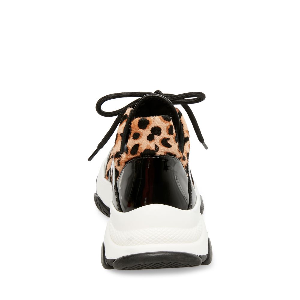 steve madden maximus chunky trainer in tan snake