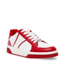 Zapatillas blancas con rojo para mujer Axis
